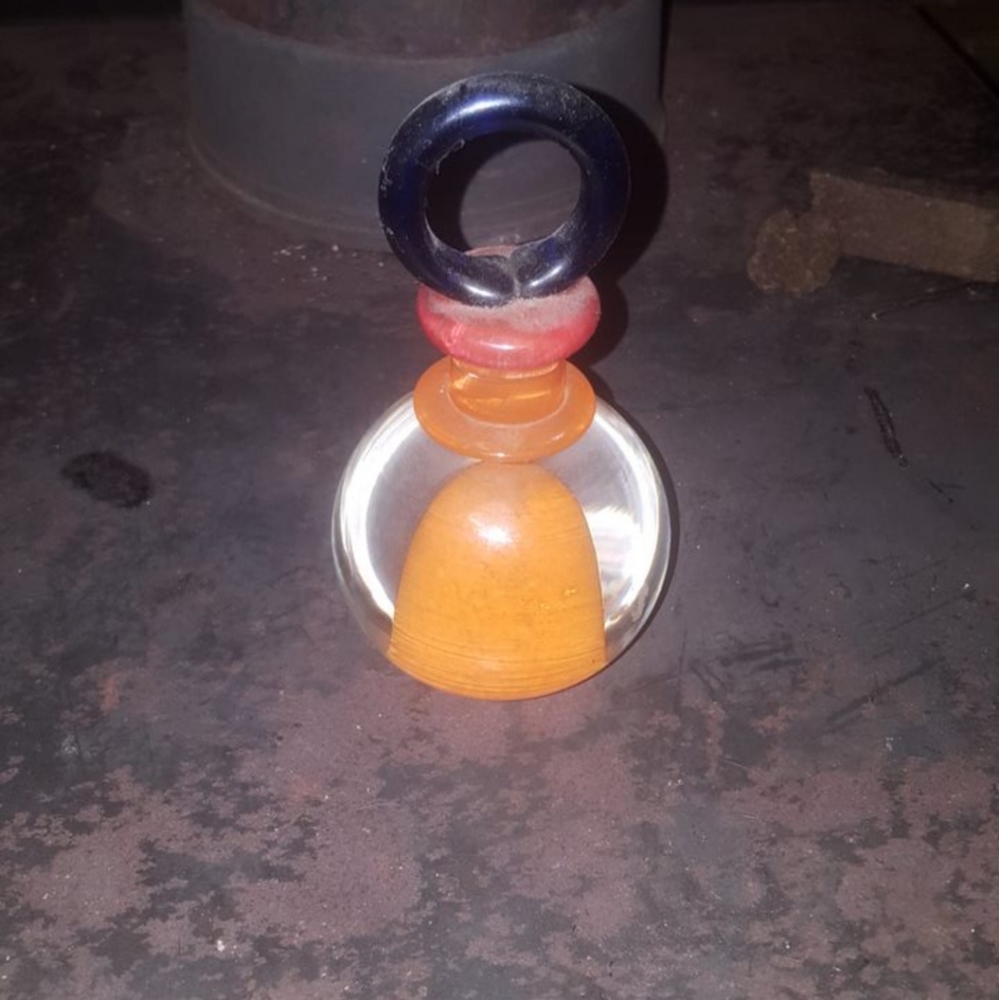 Hand-blown glass sculpture - approximately 6" tall